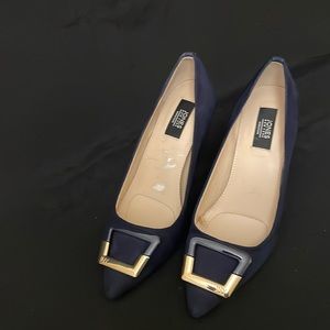 Dark blue high heels